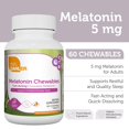 thumbnail image 2 of Suplemento Zahler de melatonina, tabletas de 5 mg, sabor a naranja, 60 unidades, 2 of 6