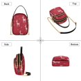 thumbnail image 4 of DIXRUYEE Cross Body Shoulder Handbags Bags Fashion Scarlet Reindeer Frosted Grace Pattern, 4 of 7