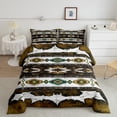 thumbnail image 2 of Castle Fairy Yellow Teal Aztec Full Size Comforter Sets,Bohemian Western Bedding Sets, 2 of 6