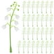 thumbnail image 1 of Paquete de 60 flores artificiales con tallos, decoración de hojas de lirio del valle falsas, 1 of 1