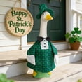 thumbnail image 2 of St. Patrick Day Porch Goose Outfits,Green Goose Outfit Lawn Porch Goose Clothes Fits 23" Cement Plastic Goose Statue for Valentine Outdoor Garden Yard Patio Statue Art Decor, 2 of 9