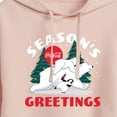 thumbnail image 3 of Coca-Cola - Seasons Greetings Polar Bears - Juniors Cropped Pullover Hoodie, 3 of 5
