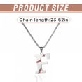 thumbnail image 3 of DESIGNICE Baseball Necklace Letter F Shape Baseball Chain Team Memories Chains for Men Father Son Gifts Chain Length 23.62In, 3 of 6