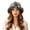 Grey, variant on Women Crochet Bucket Hat Cute Winter Ruffled Brim Floppy Cap Handmade Knit Cloche Hats Purple One Size
