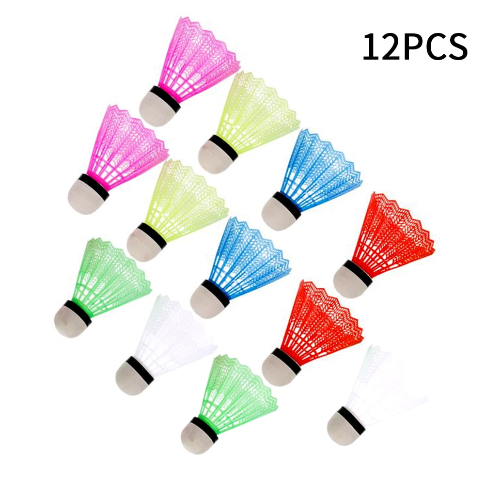 12Pcs Colorful Shuttlecock Plastic Training Badminton Ball Sports Accessories 