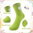 thumbnail image 3 of Bocaoying Girls Cotton Athletic Crew Socks, Multicolor Cute Hearts Patterns, 12 Pair, Ages 3-12, 3 of 7