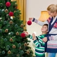 thumbnail image 1 of Adornos navideños, adornos navideños, regalos navideños, adornos navideños, 44 bolas flocadas, peluches multicolor, bolas navideñas flocadas, adornos para ventanas, bolas navideñas flocadas, 1 of 6
