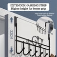 thumbnail image 7 of Tutuviw Over the Door Hook,Cat Design Wall Hooks Over Door Hook with 7 Hooks for Back of Bedroom Bathroom Door Punch-Free Coat Rack Organizer Clothes Key Holder Towel Door Coat Hanger,Black, 7 of 7