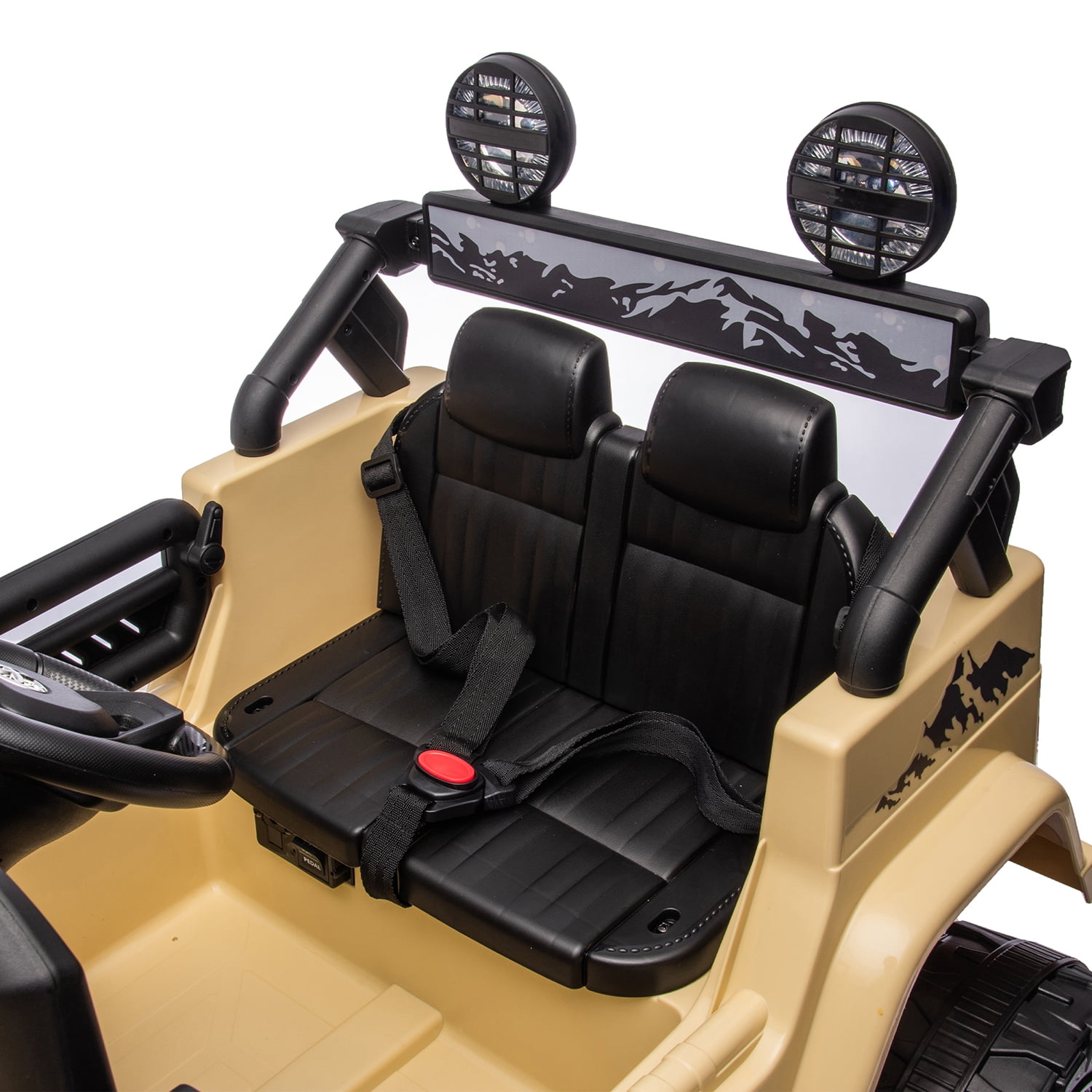 CIPACHO Licensed TOYOTA FJ Cruiser 12V Powered Ride On Car 2.4G with Parents Remote Control, Electric Car for Kids, Beige CIPACHO Licensed TOYOTA FJ Cruiser 12V Powered Ride On Car 2.4G with Parents Remote Control, Electric Car for Kids, Beige