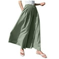 thumbnail image 2 of HUPOM Womens Trouser Pants Womens Pants Chinos High Waist Rise Ankle Flare-Leg Mint Green One Size, 2 of 8