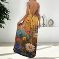 thumbnail image 6 of Enjoytime Long Summer Dresses for Women 2026 Floral Print Crewneck Backless Sleeveless Maxi Dress Spaghetti Strap Loose Casual Dress, 6 of 7