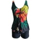 thumbnail image 4 of Gibobby Trajes de Baño para Mujer Conjunto de tankini con tiras en la espalda y estampado vintage de talla grande para mujer(Verde,CH), 4 of 4