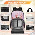 thumbnail image 3 of Yspwyqan Backpack Set for School Kids, Twin Pink Axolotl Girls Backpack Lunchbox Set with Front Pocket, Double Zip Lightweight Large Capacity Schoolbag for Primary Middle Hiking, 3 of 7