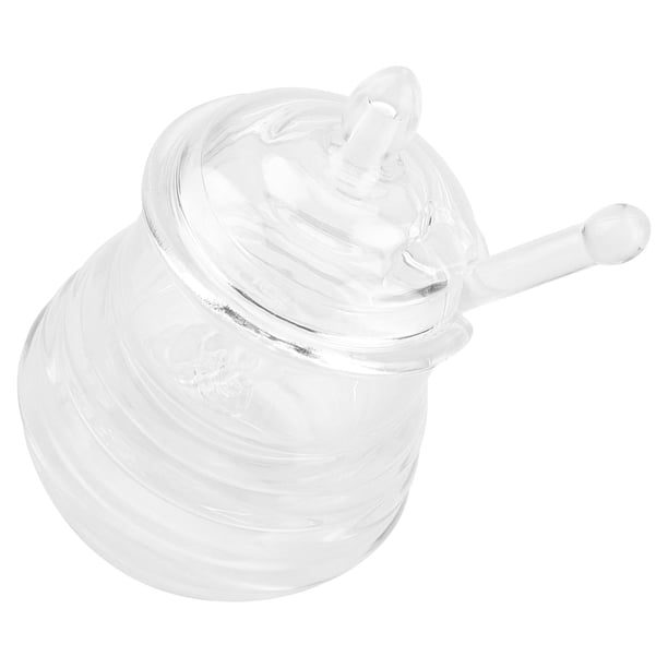 Dispensador De Miel, Tarro De Vidrio Para Miel Con Cucharón Y Tapa, Recipiente Para Miel Para El Hogar, Cocina, Almacenamiento De Miel Y Jarabe, 245ml