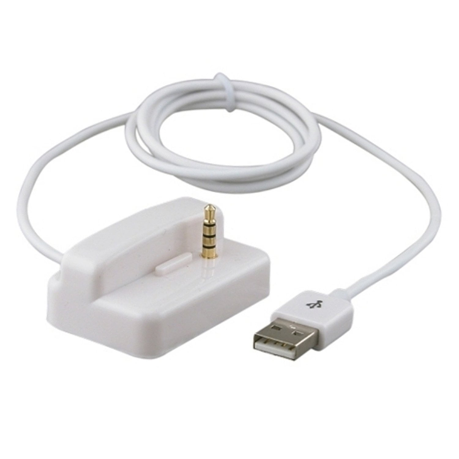 USB Charger Dock Docking Station Schnur Cable für iPod Shuffle 2Nd Gen White 