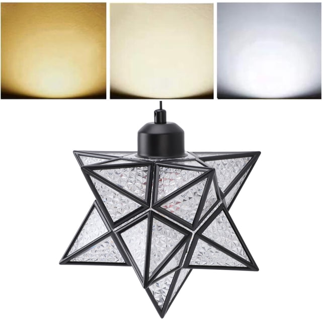 Lámpara Colgante De Techo, Bombilla E26, Temperatura De 3 Colores Para Sala De Estar Y Pasillo