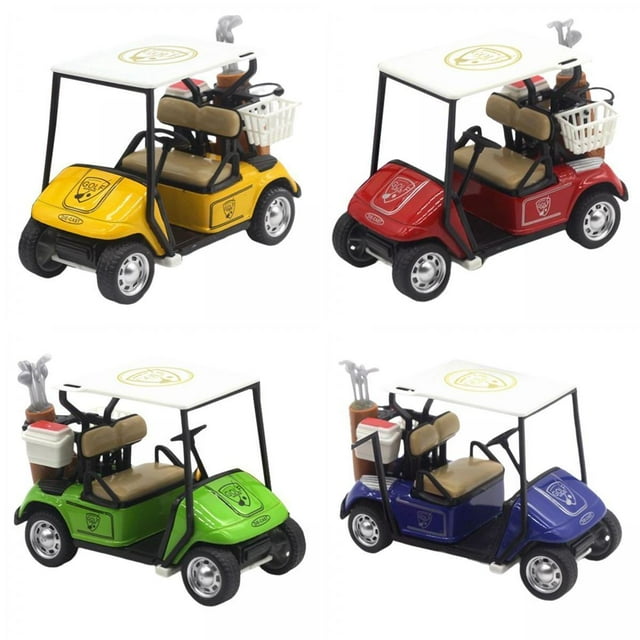 Conjunto de 4 Carritos de Golf en Miniatura para Niños, Set de Juguete Divertido