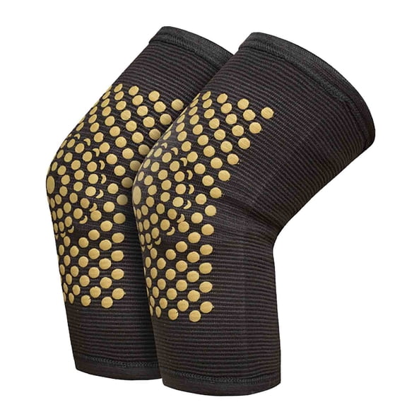 Black Thermal Knee Warmers For Leg Joint Support During Cold Weather And Outdoor Winter Sports Activities
