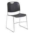 thumbnail image 1 of Pemberly Row 31" Modern Ultra-Compact Plastic Stack Chair in Gunmetal Gray, 1 of 1
