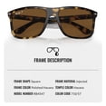 thumbnail image 3 of Ray-Ban RB4547 BOYFRIEND TWO POLARIZED Square Shaped Sunglasses for Men & Women - Includes Official Rayban Eyewear Kit - Ideal Formal & Casual Wear Sunglasses - Brown Lens, 3 of 7