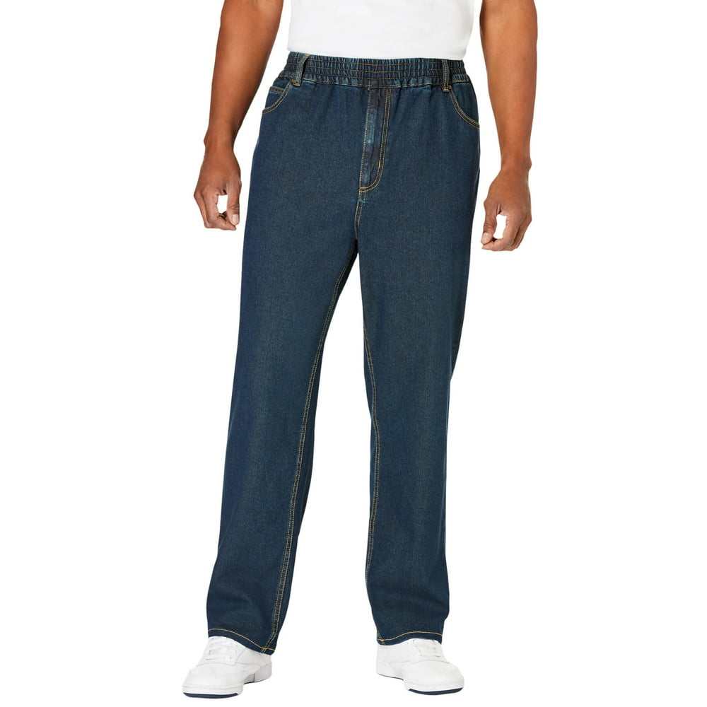 Kingsize - KingSize Men's Big & Tall Loose Fit Comfort Waist Jeans ...