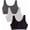 Black/Heather Grey/Charcoal, variant on Women's Cotton Tank Bra - Ultimate Comfort & Breathable Fit, Size: 34-50