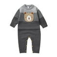 Baby Boy Romper Baby Knitted Sweater Playsuit Solid Long Sleeve