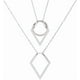 thumbnail image 1 of Collar con colgante de rombo para anillos, collar de acero inoxidable para bodas, para esposa, prometida, enfermera, regalo para mujer., 1 of 9