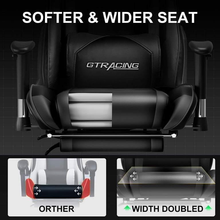 GTRACING Gaming Chair Office Chair PU Leather with Footrest GTRACING Gaming Chair Office Chair PU Leather with Footrest