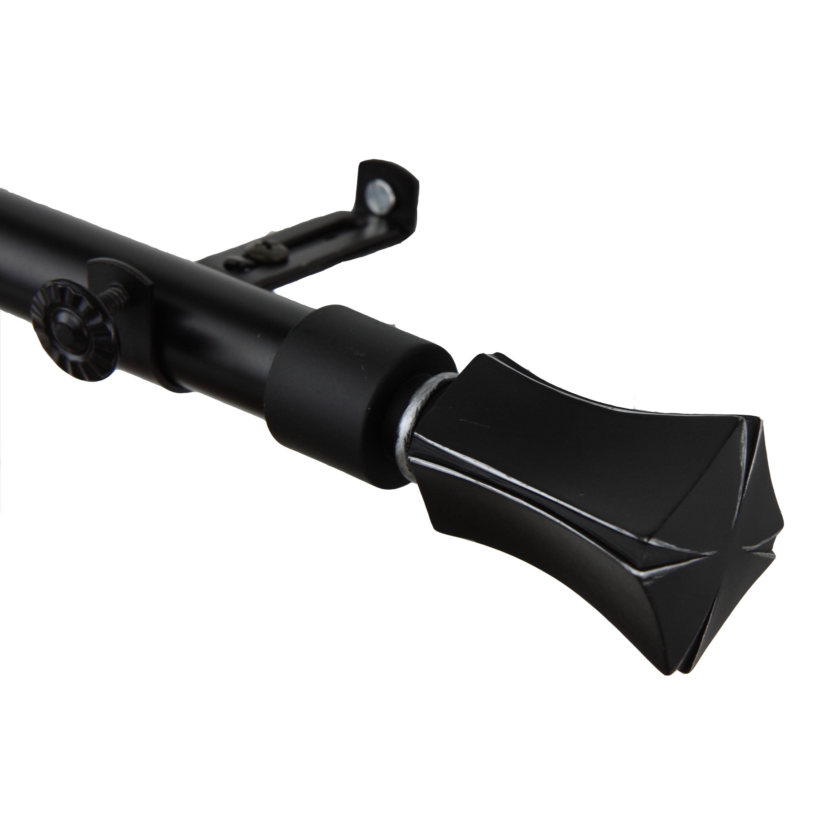 13/16" Dia Adjustable 28-48" Leandro Curtain Rod in Black