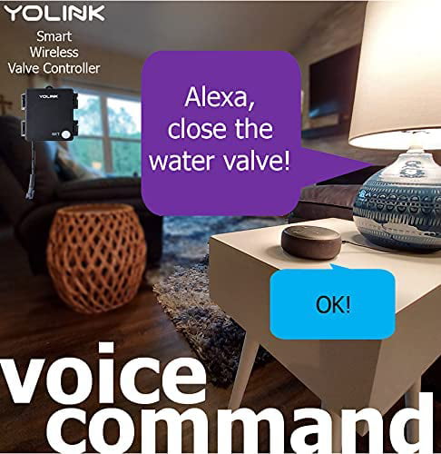 YoLink Smart Valve Controller with Motorized Ball Valve (1.25'), 1/4 Mile  World's Longest Range Gas/Water Valve Compatible with Alexa, Google, and  IFTTT - YoLink Hub Required 