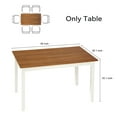 thumbnail image 3 of Kithkasa 48" Kitchen Table for 4-6,Rectangular Dining Table with Sturdy Wood Frame, Modern Farmhouse Dinner Table for Dining Room, Kitchen, Living Room,Brown&White, 3 of 7
