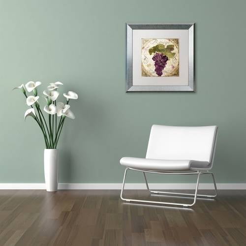 Trademark Fine Art "Tuscany Table Rouge" Canvas Art by Color Bakery White Matte, Silver Frame