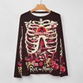 thumbnail image 5 of Rick And Morty Women’s Pajama Top 3D Digital Print Sleepwear Trendy Crewneck Pullovers Long Sleeve Shirts 4XL, 5 of 8