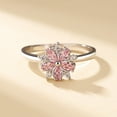 thumbnail image 3 of Sterling Silver Pink Sapphire Flower Ring, 3 of 4