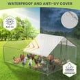 thumbnail image 4 of Large Metal Chicken Coop, Large Chicken Pen, Chicken Runs for Yard with Waterproof and Anti-UV Cover, Duck Rabbit House Outdoor (9.8'L x 13.1'W x 6.5'H), 4 of 7