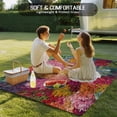thumbnail image 4 of Colorful Dahlia Outdoor Rug 3x5 Ft - Reversible Patio Rug Outdoor Camping Rugs, Spring Flowers Modern Abstract Art Washable Indoor Outdoor Area Rugs, Non-Slip Outdoor Carpet Runner for Deck/Porch, 4 of 8