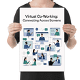 thumbnail image 2 of Modern Virtual Workspace Art - Home Office Decor - 13x19 Poster Print, 2 of 4