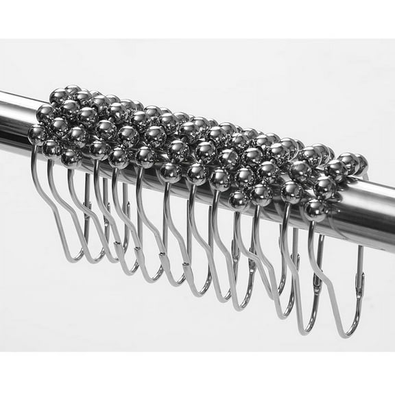 MyMiniFactory Polished Chrome Stainless Steel Shower Curtain Roller Rings 12 Count