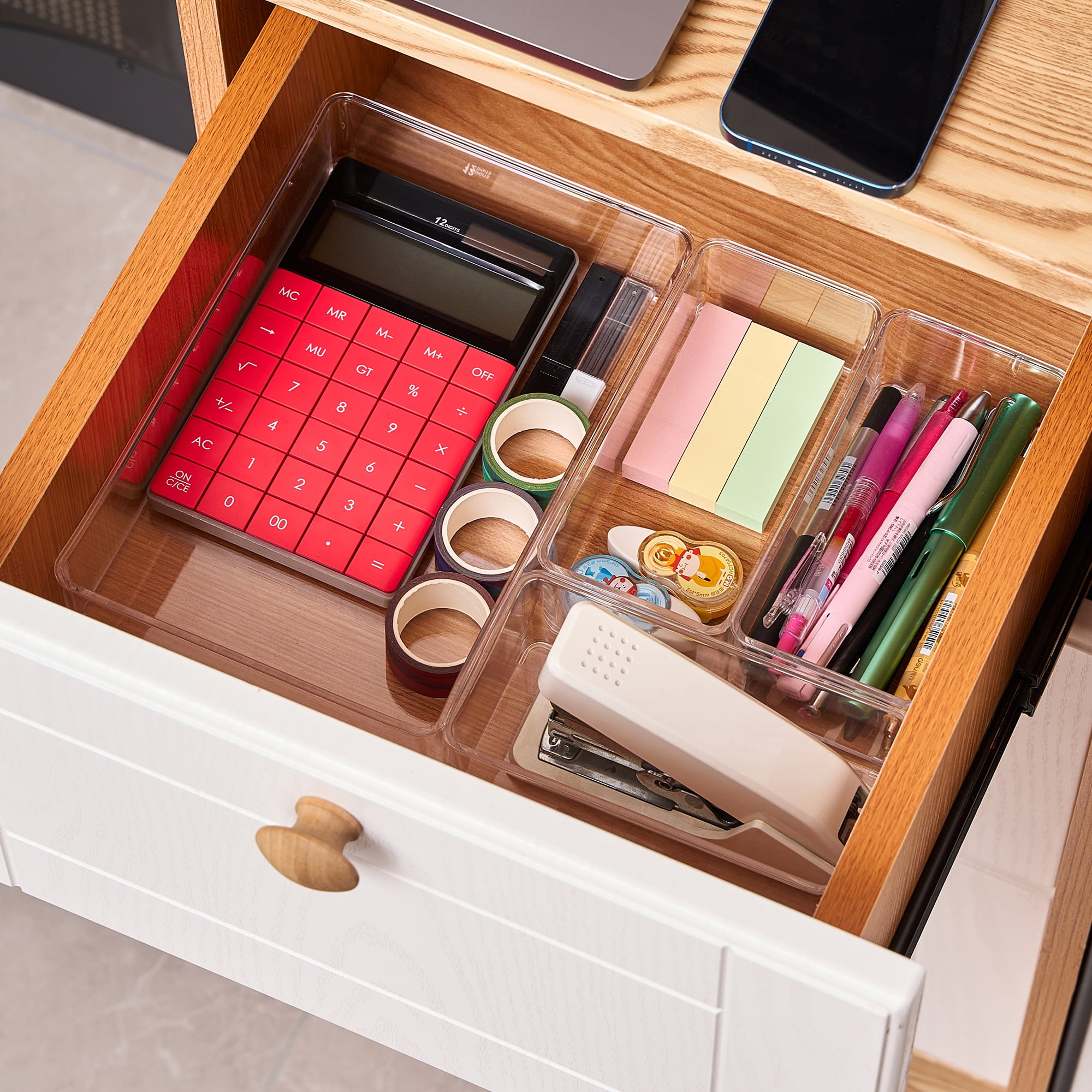 Sorbus Storage bin Drawer organizers for Office, Home, Desktop, Bathroom, Bedroom, and more (4-Piece Set)