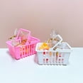 thumbnail image 1 of MOKKHNB 10Pcs Shopping Basket Shape Mini Shopping Baskets White Plastic for Family Fun, 1 of 8