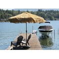 9 ft Palapa Patio Umbrella with Crank Lift and Easy Tilt Whiskey Brown