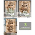 thumbnail image 4 of Squirrel Hello Fall Tie Up Curtains for Kitchen Bathroom Bedroom Windows 45 Inch Length, Maple Leaf Thanksgiving Orange Plaid Balloon Drape Curtains Shade Rod Pocket Drapery Curtain Panel, 42"x45", 4 of 7