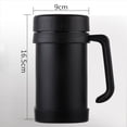 thumbnail image 3 of 2X 500Ml / 17Oz Frascos de VacíO de Acero Inoxidable de Termo con Manejar de Termo Termos de Oficina para Té Aislada Negro, 3 of 4