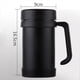 thumbnail image 3 of 2X 500Ml / 17Oz Frascos de VacíO de Acero Inoxidable de Termo con Manejar de Termo Termos de Oficina para Té Aislada Negro, 3 of 4