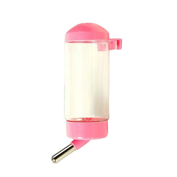 Greeniant Bebedero para mascotas, portátil, lavable, bonito, boquilla de acero inoxidable, a prueba de fugas, 400ml, colgante recargable, bebedero sin Suministros de alimentación y agua para Rosado Greeniant PT004403-03