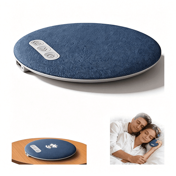 GJX Pillow Speaker for Sleeping, 2026 Mini Bluetooth Pillow Speakers, Ultra-Thin under Pillow Speaker with White Noise Machine Timer, Wireless Sleep Aid for Stereo Bass, Sleep Music