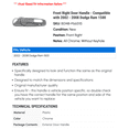 thumbnail image 2 of Front Right Door Handle - Compatible with 2002 - 2008 Dodge Ram 1500 2003 2004 2005 2006 2007, 2 of 2