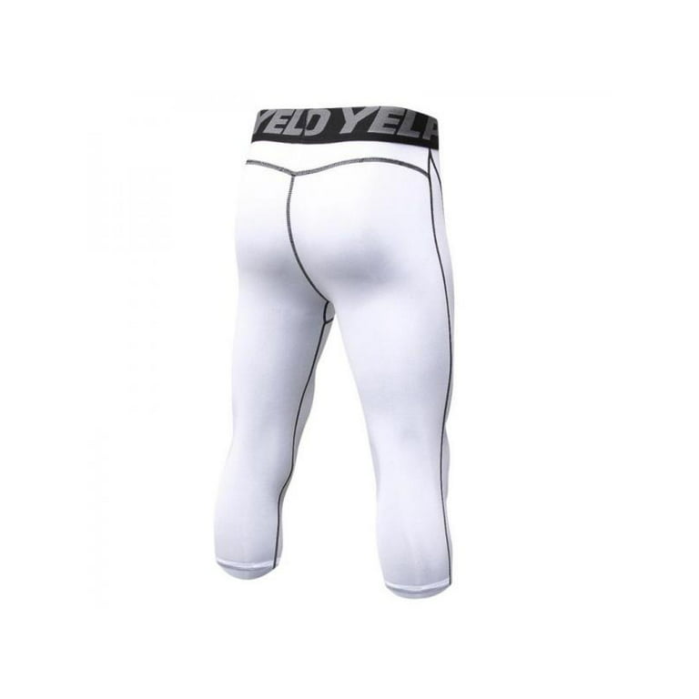 Dragonus Men's Gym Sport Thermal Compression Leggings Trousers Capris  Running Basketball 3/4 Pants Tight fit 