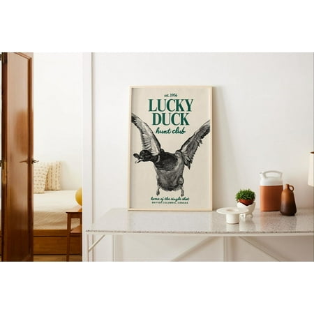 Duck Hunting Vintage Poster Art Retro Hunting Print Cabin Wall Decor Outdoor Sports Hunter Illustration Gift For Hunter Wall Art Modern Wall Decor Wall Art